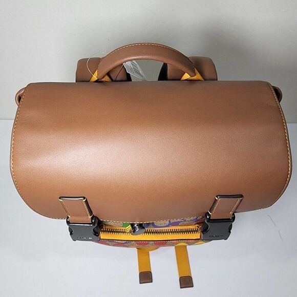 NWT Coach C9845 Men’s Track Backpack Rainbow Signature Canvas Pride - Picture 6 of 9